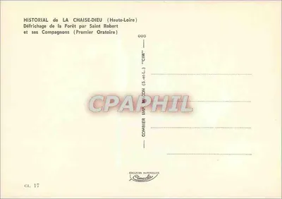 La Chaise-Dieu — Desmatamento da floresta por São Roberto e seus companheiros — Combiér, Imp. (S.-et-L.) — Verso