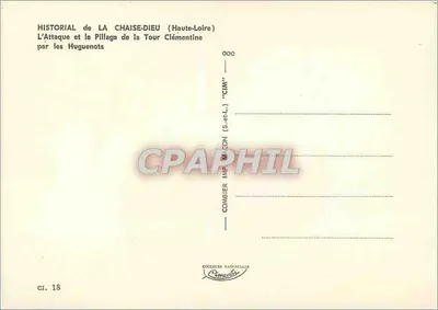 Ataque e saque da Torre Clémentine em La Chaise-Dieu — História — Combier Imp. (S.-at-L.) — Verso