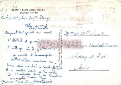 Mont Saint-Michel — Abbazia — Editore: Serv. Commerciale Av. Alexandre, Parigi — Verso