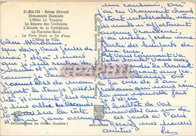 Światła nad Reims — Wydawnictwo HACHETTE, n° 51.454.193 — Rewers