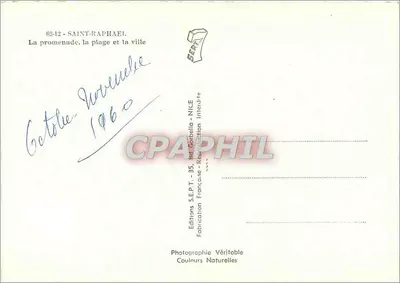 Saint-Raphaël — Promenada, plaża i miasto — Wydawnictwo S.E.P.T. - 35, Rd. Gabella - NICE — Rewers