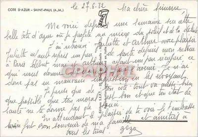 Saint-Paul-de-Vence — widok panoramiczny — Wydawnictwo S.E.P.I. nr 58793 — Rewers