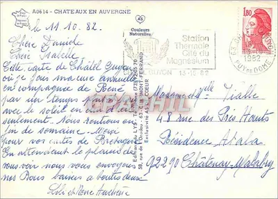 Castelos na Auvergne — Coleção de 8 castelos — Edição Cores Naturais — Verso