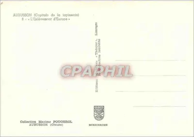 O Sequestro de Europa — Aubusson — Coleção Maxime Fougerol — Verso