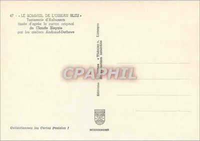O Sonho do Pássaro Azul — Tapeçaria de Aubusson — Edições Mémoires « Théoljac » — Verso