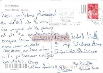 Pays Basque — Casa com vidro e trepadeira — Foto F. Chauché – Freestyle — Verso