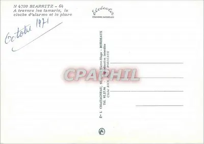 Biarritz — Sineta de alarme e farol — Editor Elcée, n° 4720 — Verso