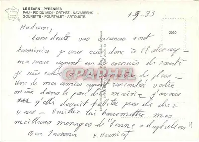 Il Bearn. Pirenei. — Collage di paesaggi e monumenti — Editore non visibile — Verso