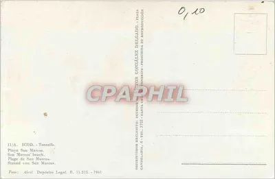 Piaszczysty plaż San Marcos — Tenerife — wydawca ICOD — Rewers