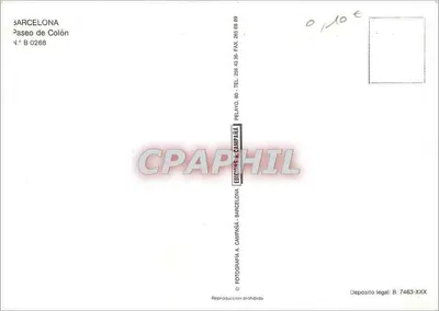 Barcelona — Paseo de Colón — Wydawnictwo A. Campaña — Rewers