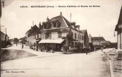 Mouchard (Jura) — Estrada de Arbois e Estrada de Salins — Ed. Mitaine em Dôle