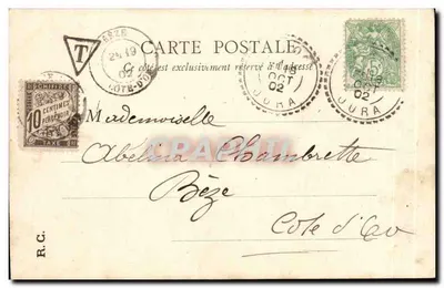 Environs de Champagnole (Jura) — Uma das Três Moças (Val de Sirod) — R. Chapuis, editor, em Lons-le-Saunier — Verso