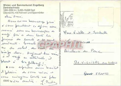 Engelberg — Zimni i letni kurort centralnej Szwajcarii — Globetrotter GmbH, Lucerna — Rewers