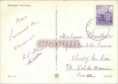 Rankweil, Vorarlberg — widok panoramiczny na góry — Bildpostkartenverlag Keller KG — Rewers
