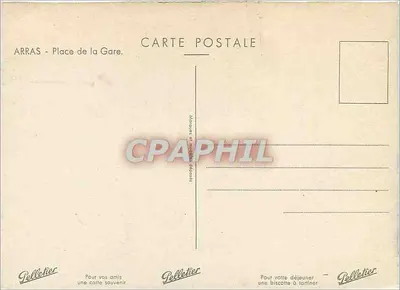 Arras - Place de la Gare — editor Pelletier — Verso