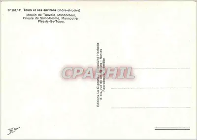 Tours — Cruzeiro da arte... — Edições La Cigogne — Verso