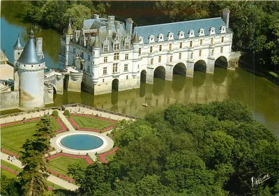 Castelo de Chenonceau — vista aérea — Edições Valoire