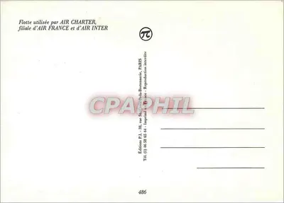 Frota de Air Charter — Air France e Air Inter — Éditions P.I. Paris — Verso