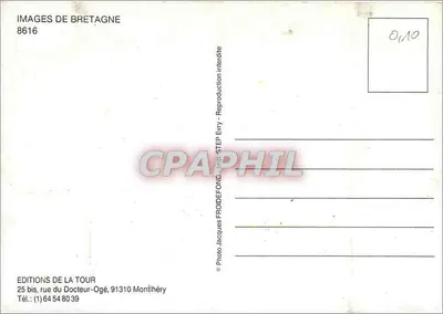 Igreja e cruz de Jacquot-Froidfond — Bretanha — Edições da Torre, n° 8616 — Verso