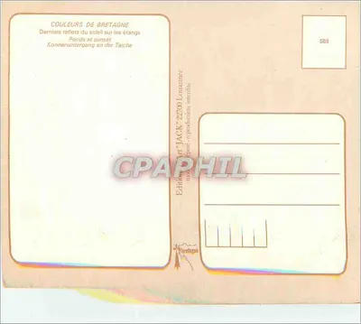 ब्रेटेन के रंग - सूर्य के अंतिम प्रकाश झीलों पर - एडिशन आर्ट'जैक, संख्या 589 — पीछे