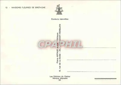 Briouze - La Chouannière — Hotel de charme — Edições Artaud et Cie — Verso