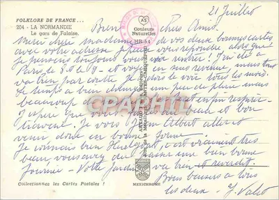 Le Gars de Falaise — Folklore Normandii — Wydawnictwo Couleurs Naturelles — Rewers