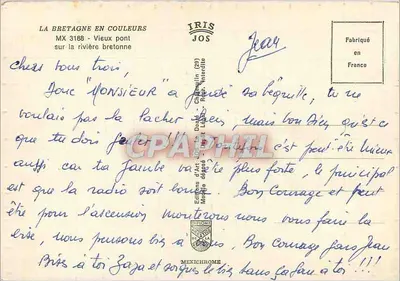 Brücke über den bretonischen Fluss — Alte Brücke — Éditions d'Art Jos (29) - Châteaulin — Rückseite