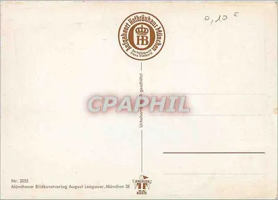 Hotbräuhaus am Platzl, Festsaal — Monachium — wydawca Münchener Bildkunstverlag August Lengauer, nr 2055 — Rewers