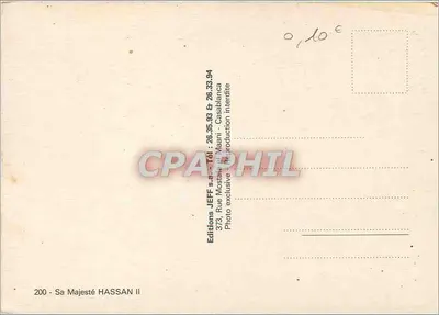 Sua Majestade Hassan II — Casablanca — Edições JEFF — Verso