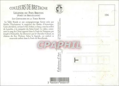 Os Cavaleiros da Mesa Redonda — Lenda do País Bretão — Edições d'Art, n°106 — Verso