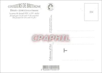 Dinan — Porta do Jerzual (séculos XIV e XV) — Éditions d'Art — Verso