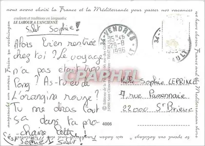 O trabalho à antiga — Éditions de la Palme, 34080 Saint-Clement-d'Avaïère — Verso