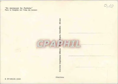 Spadzista w Pireneach — Comblier Imprimeur Mâcon — n° 40-000 — Rewers