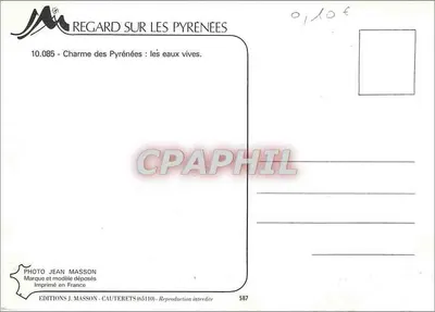 De charmes van de Pyreneeën — de levendige wateren — Uitgaven J. Masson, n°10.085 — Achterkant