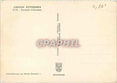 Paisaż jesienny z owcami — Limousin pittoresque — Wydawnictwo Mexichrome, nr 9/121 — Rewers