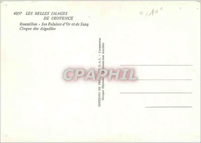 Cirque das Agulhas — Roussillon — Suas Falés de Ouro e de Sangue — Éditions de Provence, n°4057 — Verso