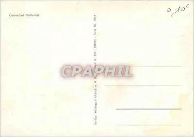 Ostseebad Mültenort — plaża i promenada — Verlag Hildegard Mielick o. H. G. 17, Kipl 7014 — Rewers