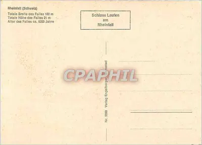 Rheinfall (Szwajcaria) — spad Rzeka Ren — Verlag Engelberger, St. Gallen, nr 5960 — Rewers