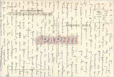 Casas antebellum — Vieux Carré, Louisiana — editor G. R. Robinson, Nova Orleans — Verso