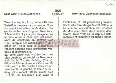 Nowy Jork. Widok Manhattanu — USA XXIV-A2 — Photo Services E.A. — Rewers