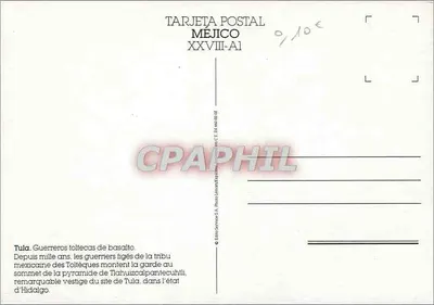Tula — Tolteken Krieger aus Basalt — Photos Services S.A. — Rückseite