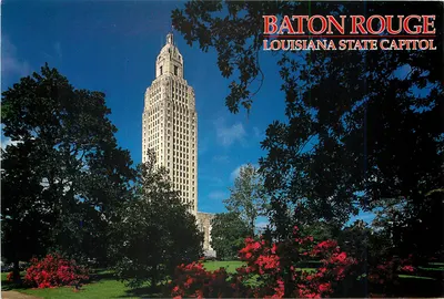 Baton Rouge — Capitólio do Estado da Louisiana — Foto colorida por Grant L. Robertson