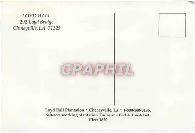 Lloyd Hall — Cheneyville, LA — Verso