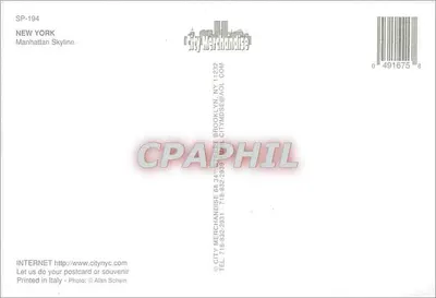 New York — Skyline di Manhattan — City Merchandise SP-194 — Verso