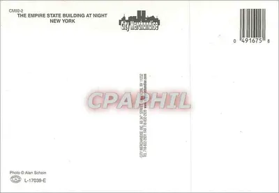 Empire State Building — notte — City Merchandise CM92-2 — Verso