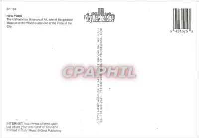 O Metropolitan Museum of Art — Nova York — City Merchandise SP-139 — Verso