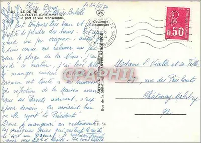 Ilha de Ré — O porto e vista geral — Artaud Frères, editores — Verso