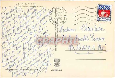 Flowered Garden in La Couarde — Island of Ré — Edition Moderne & Théodore Limoges — Back