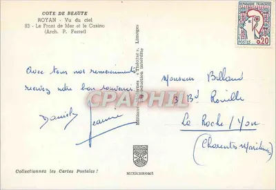 Royan — Widok z powietrza — Front de Mer i Kasyno — Éditions Mexichrome — Rewers
