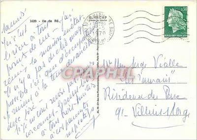Isle of Ré — La Flotte-en-Ré, La Couarde, Ars-en-Ré, Saint-Martin-de-Ré, Whale Lighthouse, Les Portes, Le Bois-Plage, Rivedoux, Trousse-Chemin — publisher Cliché des Arts Photographiques et C. Cattier, Paris 15e — Back